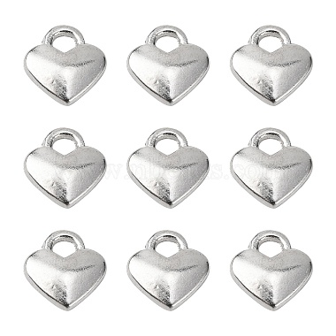 Silver Heart Alloy Charms