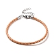 Création de bracelet tressée en cuir(MAK-L018-05G)-1