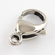 Polished 316 Surgical Stainless Steel Lobster Claw Clasps(STAS-R072-07)-2