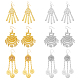 6 Pairs 6 Style Ethnic Style Alloy Chandelier Earrings(EJEW-FI0002-04)-1