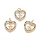 Brass Micro Pave Cubic Zirconia Pendants(ZIRC-G152-30G)-1