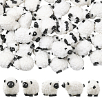 40Pcs Resin Sheep Miniature Ornaments, Micro Landscape Home Dollhouse Accessories, Pretending Prop Decorations, White, 25x14.5x15.5mm(AJEW-SP0003-30)