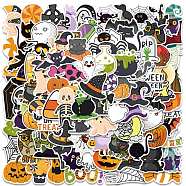 Halloween Themed PVC Waterproof Sticker Labels, Self-adhesive Decals, for Suitcase, Skateboard, Refrigerator, Helmet, Mobile Phone Shell, Colorful, 40~80mm, 100pcs/set(HAWE-PW0001-047)