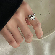 DIY fashionable stainless steel ring with non fading color, female niche high-end light luxury tagram style(YR5292-8)