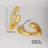 Fashionable Cute Geometric Shape Earrings for Hot Personalized Matching, Golden, 36.6x34.7mm(WX1077-15)