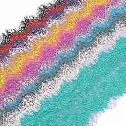 Nonelastic Lace Trim, Polyester Ribbon for Jewelry Making, Mixed Color, 3-1/2 inch(90mm)(OCOR-XCP0001-10)