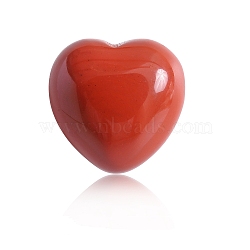 Natural Red Jasper Healing Stones, Heart Love Stones, Pocket Palm Stones for Reiki Ealancing, Heart, 15x15x10mm(PW-WG39375-18)