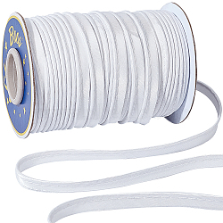 Polyester Ribbon, Flat, White, 3/8 inch(10x1.5mm), about 60.15 Yards(55m)/Roll(OCOR-WH0068-28C)