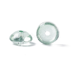 Transparent Glass Beads, Abacus/Disc, Medium Aquamarine, 8.5x4.5mm, Hole: 1.6mm(GLAA-F117-02C)