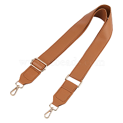 Adjustable Imitation Leather Bag Straps with Zinc Alloy Clasps, for Bag Replacement Accessories, Light Gold, Sienna, 830~1040x38x5mm(FIND-WH0126-837C)