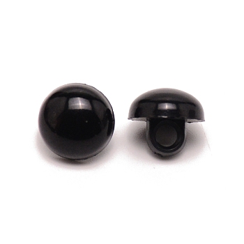 Craft Plastic Doll Eyes, Stuffed Toy Eyes, Mushroom, Black, 10x9mm, Hole: 3.1mm