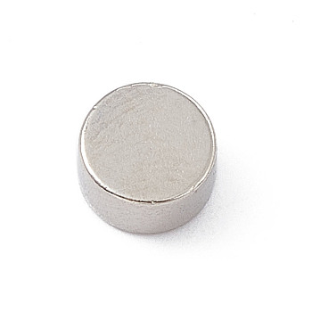 Flat Round Refrigerator Magnets, Office Magnets, Whiteboard Magnets, Sturdy Mini Magnets, Platinum, 5x2.5mm