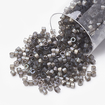 MIYUKI Delica Beads, Cylinder, Japanese Seed Beads, 11/0, (DB1818) Dyed Rustic Gray Silk Satin, 1.3x1.6mm, Hole: 0.8mm, about 20000pcs/bag, 100g/bag
