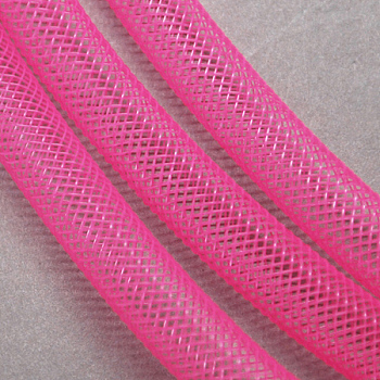 Plastic Net Thread Cord, Hot Pink, 8mm, 30Yards