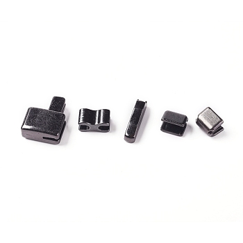 Clothing Accessories, Iron Zipper Repair Down Zipper Stopper and Plug, for Zipper Repair, Gunmetal, 17x13x6.5mm