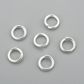 304 Stainless Steel Jump Rings, Open Jump Rings, Silver, 15 Gauge, 8x1.5mm, Inner Diameter: 5.2mm