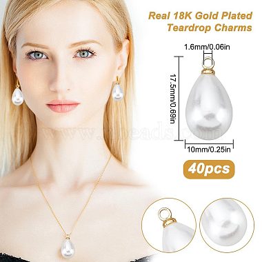 BENECREAT ABS Plastic Imitation Pearl Pendants(KK-BC0010-75)-2