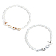 2Pcs 2 Colors ABS Plastic Pearl Beaded Necklaces Set for Women(NJEW-AN0001-21)-1