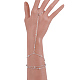 4Pcs Brass Satellite Chains Finger Ring Bracelets(BJEW-HY0001-05S)-1