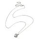 Collier pendentif coeur en cristal strass avec chaînes câblées(NJEW-FZ00017)-1