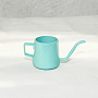 Alloy Miniature Teapot Ornaments, Micro Landscape Garden Dollhouse Accessories, Pretending Prop Decorations, with Handle, Cyan, 41x19mm