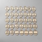 35Pcs Easter Themed DIY Basswood Reward Token for Kids, Egg, 50x38x3mm(AJEW-WH0070-53A)
