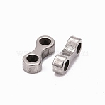 Tarnish Resistant 201 Stainless Steel Bead Spacer Bars, Stainless Steel Color, 12x5x2mm, Hole: 2.5mm(STAS-R064-41)