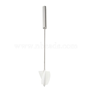 Silicone Stirring Rods, with 201 Stainless Steel Handle, for Cake Making, White, 390x49x40mm(DIY-U005-03A-P)