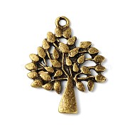 Tibetan Style Pendants, Lead Free & Nickel Free, Tree, Antique Bronze, 28x24x1.8mm, Hole: 2mm(X-TIBEP-A13000-AB-FF)