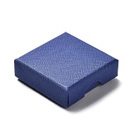 Cardboard Jewelry Set Boxes, with Sponge Inside, Square, Blue, 5.05~5.1x5.1x1.67cm(CBOX-C016-01A-02)