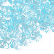 Transparent Acrylic Beads, Star, Sky Blue, 9x9.5x5.5mm, Hole: 2mm, about 2000pcs/500g(MACR-S373-45-B15)