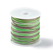 50M Segment Dyed Nylon Chinese Knotting Cord, for DIY Jewelry Making, Spring Green, 0.8mm, about 54.68 Yards(50m)/Roll(NWIR-A008-02B)