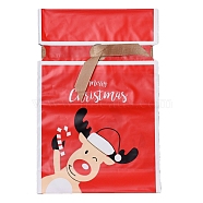 Christmas Drawstring Gift Bags, Goody Bags with Bow-Tie, Party Favors Supplies Gift Wrapping, Red, 23(±2cm)x15x0.01cm, about 45~50pcs/bag(ABAG-G008-A01-06)