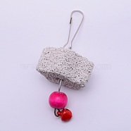 Squirrel Chew Toys, with Lava Rock Grinding Stone, Plastic Beads, Gainsboro, 91mm(AJEW-WH0188-11)