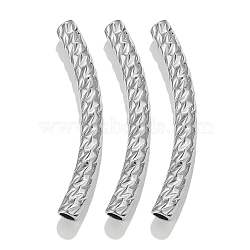 304 Stainless Steel Curved Tube Beads, Stainless Steel Color, 36.5x4mm, Hole: 2x2.5mm(STAS-M071-03G-P)