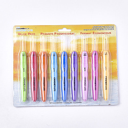 ABS Plastic Crochet Hooks, with Light, Built-in Battery, Mixed Color, 160x16x13.5mm, Pin: 2.5mm/3mm/3.5mm/4mm/4.5mm/5mm/5.5mm/6mm/6.5mm, 9pcs/set(TOOL-T006-01)
