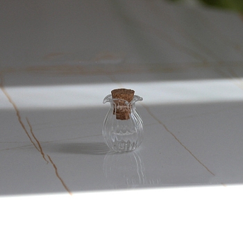 Glass Bottles Ornament, Micro Landscape Home Dollhouse Accessories, Pretending Prop Decorations, Clear, 1.5x1.9cm