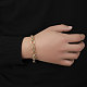 201 bracelets en chaîne à maillons avec anneaux en acier inoxydable pour hommes(BJEW-R313-04G)-4