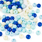 10G Opaque Acrylic Beads, Round, Blue, 5~5.5x5.5~5.8x5.5~5.8mm, Hole: 1.5mm(SACR-TADJ0001-03I)