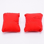 Lint Bracelet/Watch Pillow Jewelry Displays, Red, 80x75x47mm(BDIS-WH0003-09C)