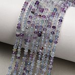 Natural Fluorite Beads Strands, Bicone, Faceted, 3x2mm, Hole: 0.6~0.7mm, about 194~196pcs/strand, 15.28~15.43 inch(38.8~39.2cm)(GG-CBAA9B4-A08-02)