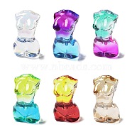 Electroplate K9 Glass Female Model Figurines, for Home Office Desktop Decoration, Mixed Color, 22x31x51.5mm(GLAA-B016-03B)