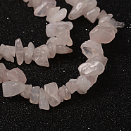 Natural Rose Quartz Beads Strands, Chip, 5~8mm, Hole: 0.3mm, about 32~32.5 inch/strand(X-F007)