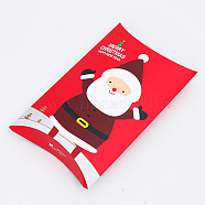 Merry Christmas Candy Gift Boxes, Packaging Boxes, Gift Bag, Father Christmas/Santa Claus, Red, 18.7x11cm(CON-E020-A-01)