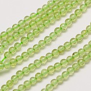 Natural Peridot Beads Strands, Round, 2mm, Hole: 0.8mm, about 184pcs/strand, 15.3 inch(X-G-A130-2mm-M07)
