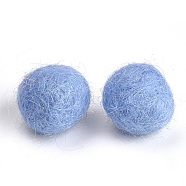 DIY Doll Craft Wool Felt Ball, Craft Decoration, Cornflower Blue, 18~23mm(AJEW-T003-20mm-25)