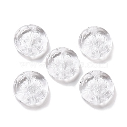 Transparent Acrylic Beads, Flat Round, Clear, 18x5.5mm, Hole: 1.8mm(X-OACR-M011-19)