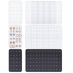 18Pcs 3 Colors Acrylic Earring Display Cards, Rectangle, Mixed Color, 8.9x5x0.3cm, 6pcs/color(EDIS-WH0016-076)