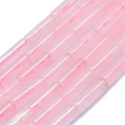 Natural Rose Quartz Beads Strands, Column, 11~15x3.5~4.5mm, Hole: 1~1.2mm, about 28~30pcs/strand, 15.1~15.9 inch(38.5~40.5cm)(G-F631-D05)