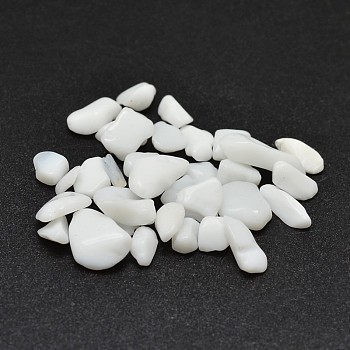 Opaque Glass Chip Beads, No Hole, 3~8x6~10mm, about 3800pcs/500g